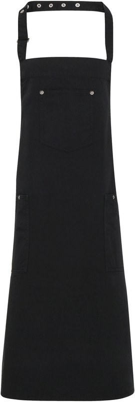 Premier Chino - Cotton bib apron - Schwarz