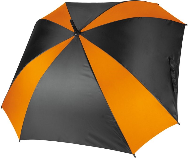 Kimood Quadratischer Schirm - Schwarz / Orange