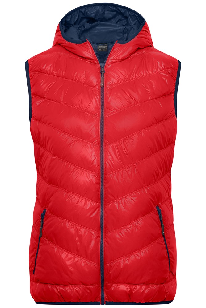 Ladies' Down Vest - Red/navy (ca. Pantone 193C
2767C)