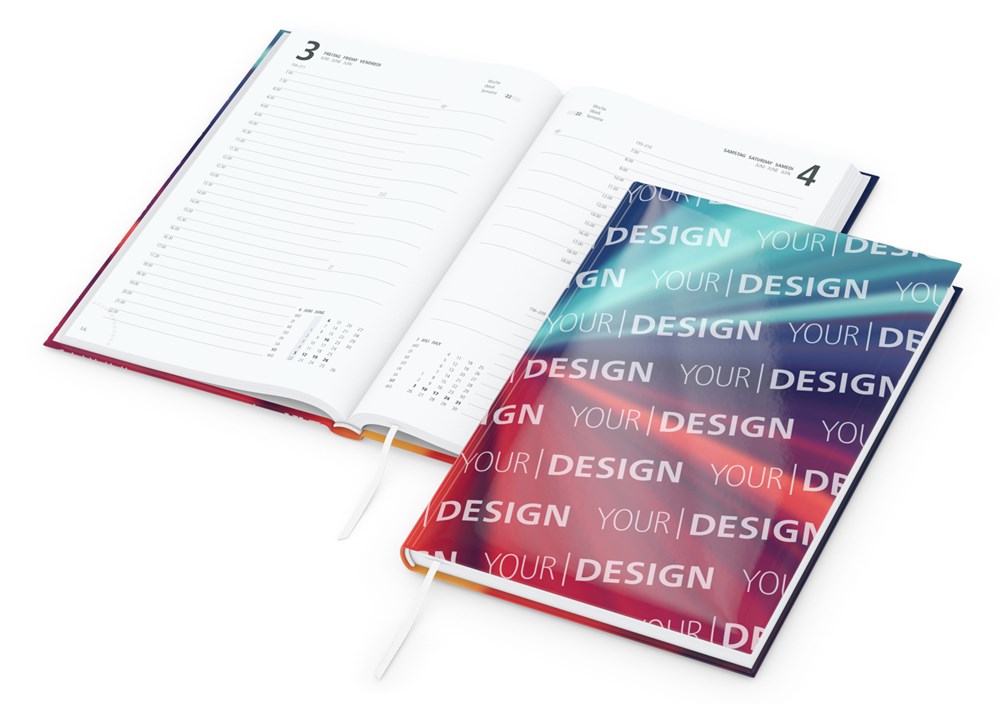 Buchkalender Basic Bestseller inkl. 4C-Druck, gloss-individuell Buchkalender Basic Bestseller inkl. 4C-Druck, gloss-individuell