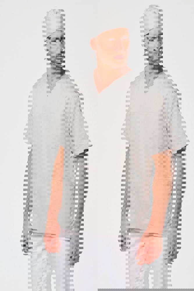 WK507C - Kurzärmlige Unisex-Tunika aus Baumwollpolyester