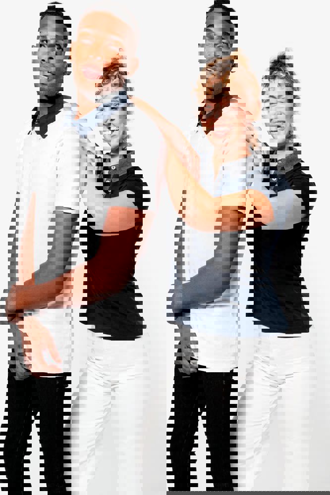 K260 - Zweifarbiges Jersey-Polohemd für Herren