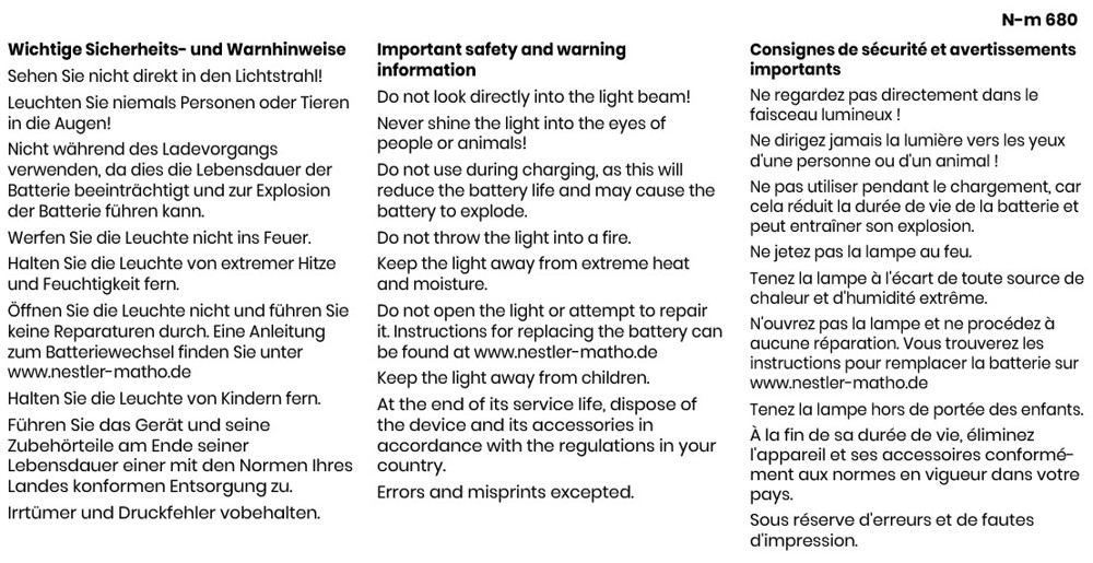 Nestler-matho TENT Taschenleuchte