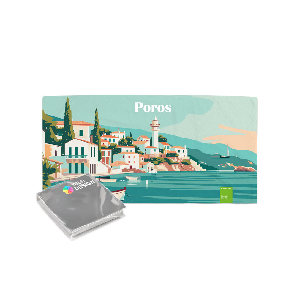 rPET ActiveTowel® Sports im Polybeutel individuellem Schuber, All-Inclusive-Paket