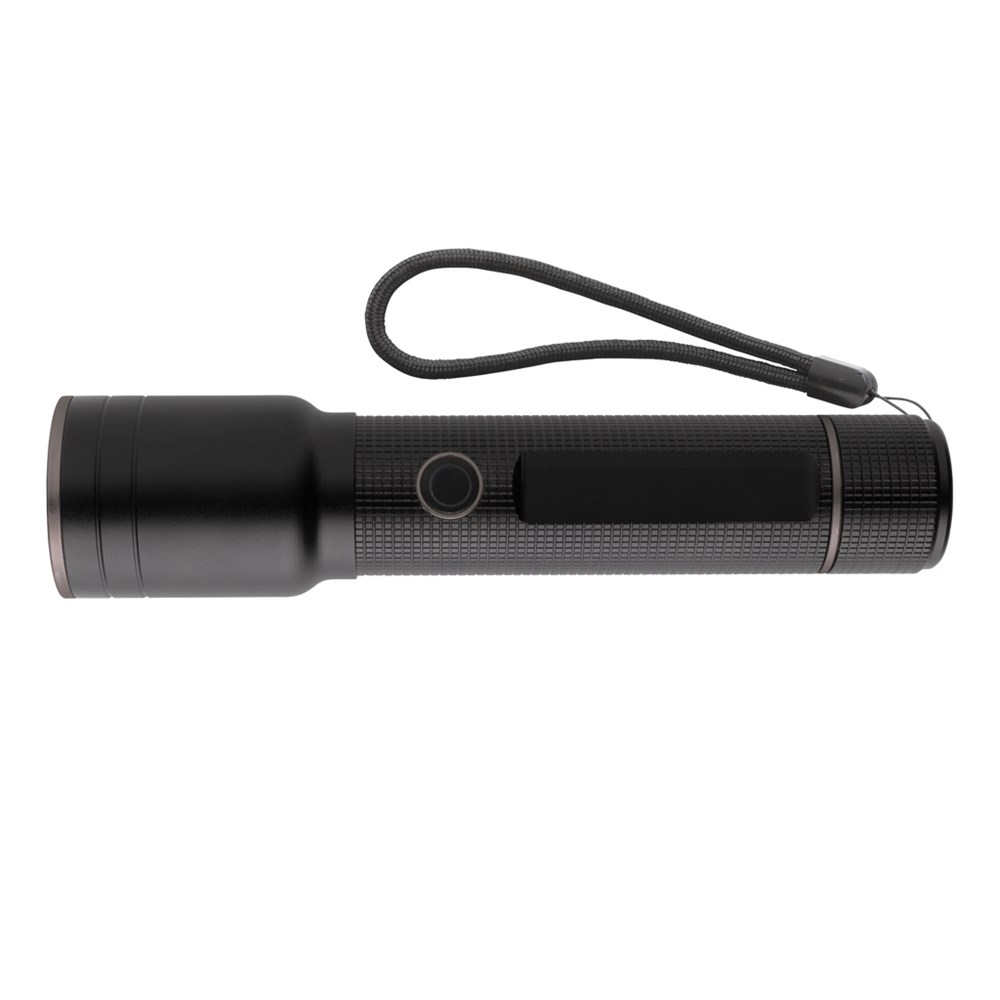 Heavy-Duty USB-Taschenlampe aus RCS recyceltem Aluminium Heavy-Duty USB-Taschenlampe aus RCS recyceltem Aluminium