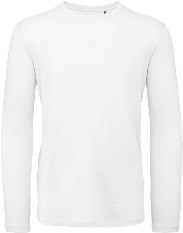 B&C Men's organic Inspire long-sleeved T-shirt - Weiß