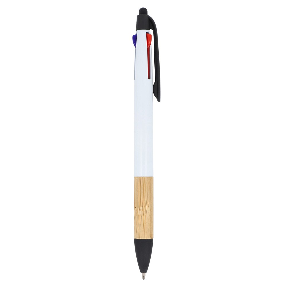 3-Farben-Stift mit Bambusgriff