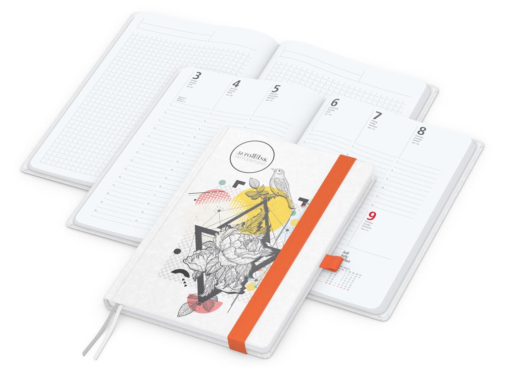Wochenplaner Match-Hybrid White Bestseller - Orange