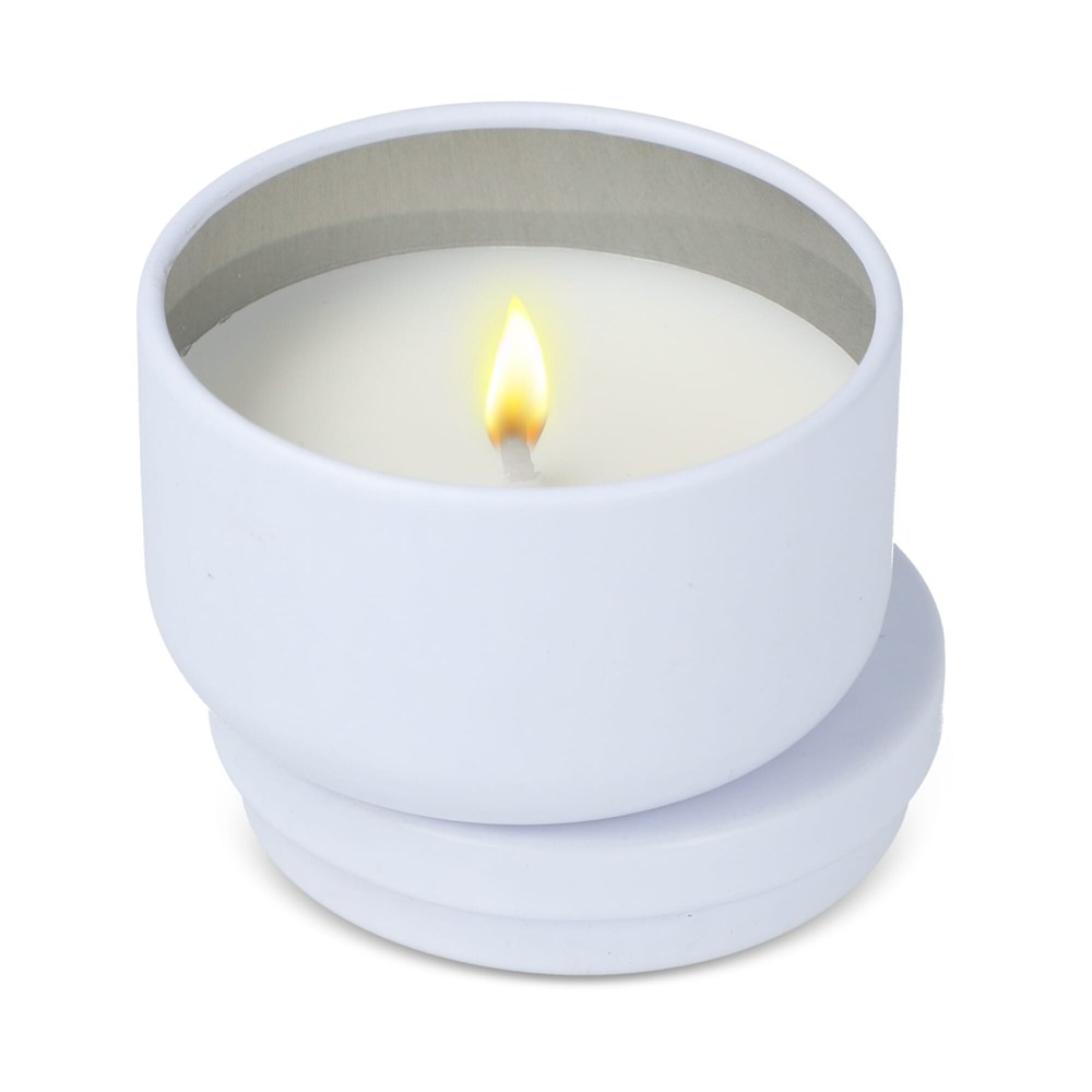 Asana unparfümierte Kerze auf Pflanzenbasis in recycelter Dose