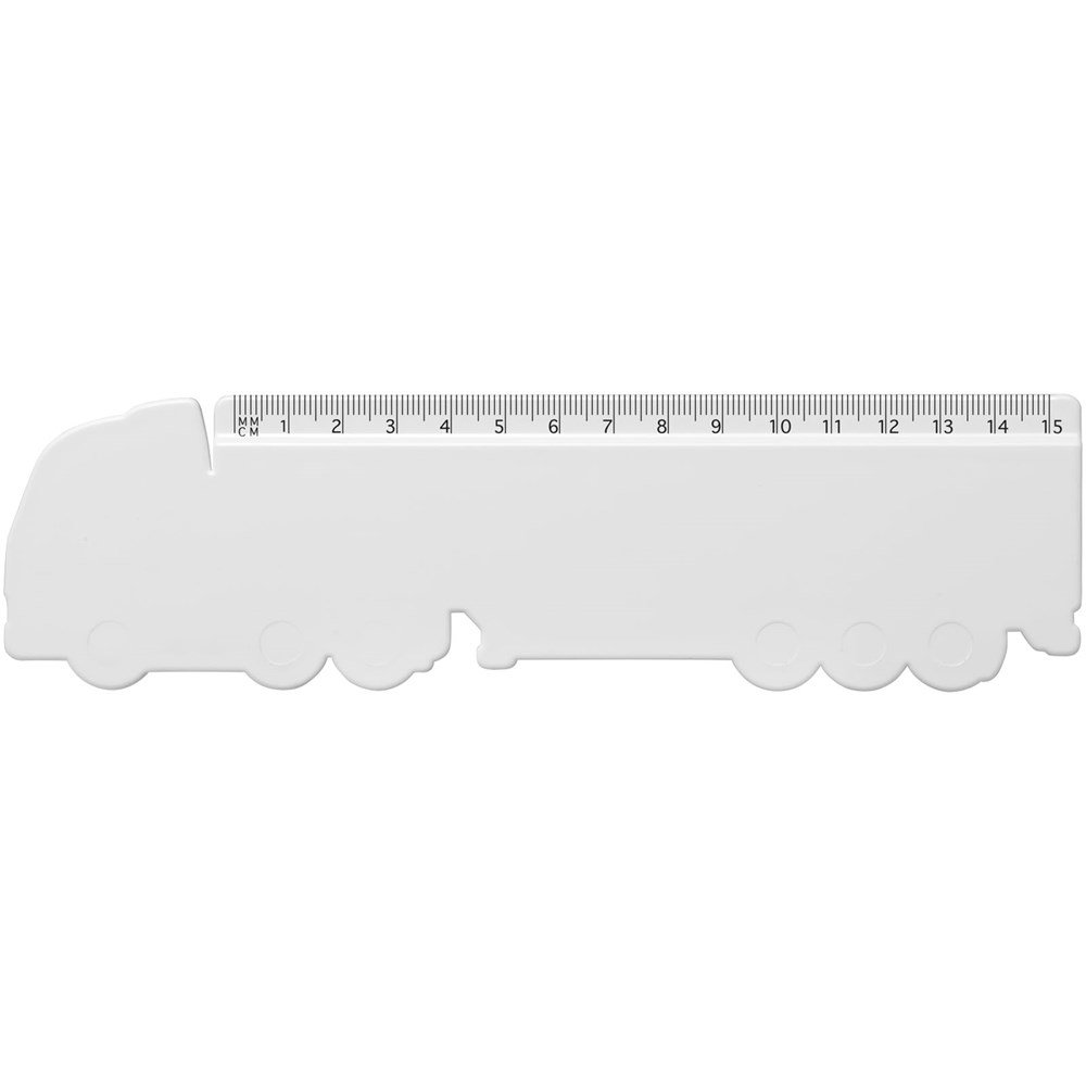 Tait 15 cm LKW-förmiges Lineal aus Recycling-Kunststoff Tait 15 cm LKW-förmiges Lineal aus Recycling-Kunststoff