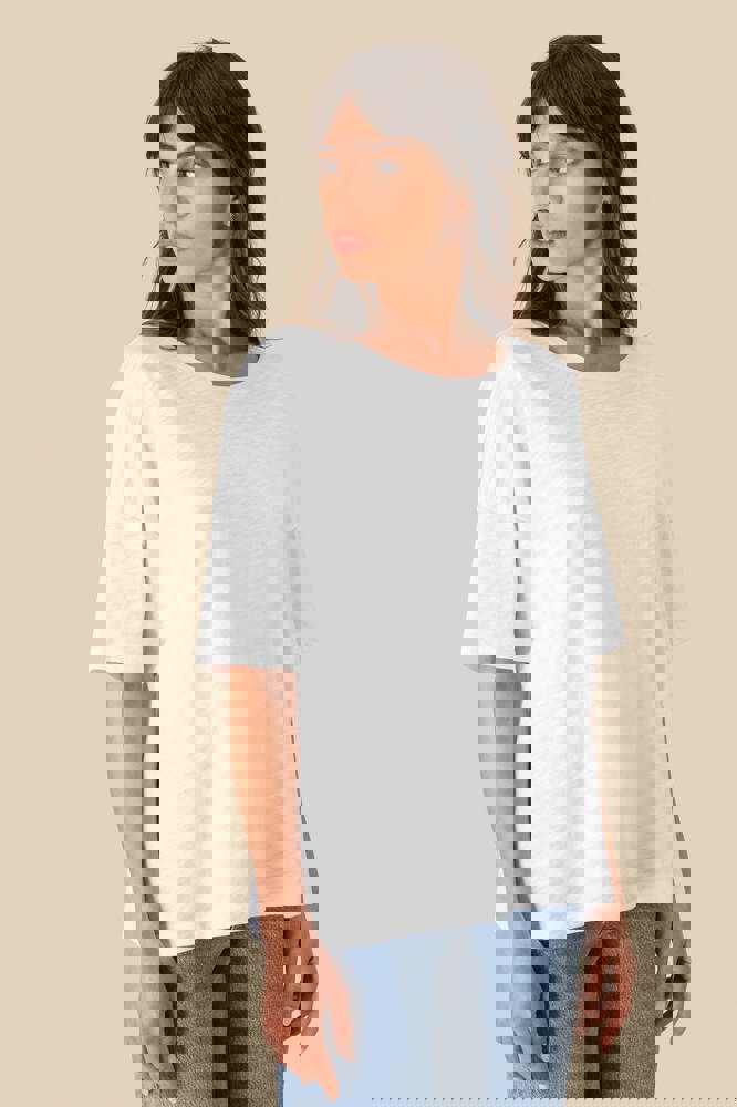 SP304 - Umweltfreundliches Damen-Slub-Oversize-T-Shirt mit überschnittenen Schultern