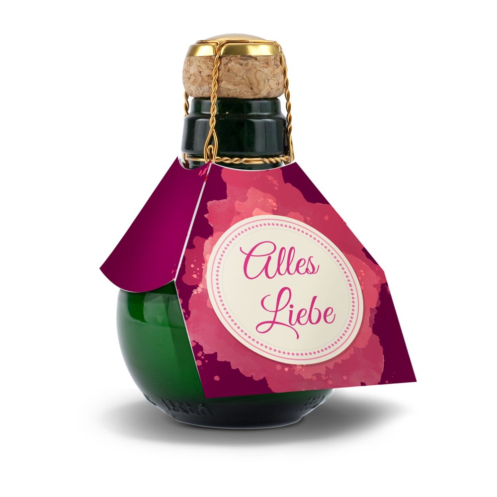Kleinste Sektflasche der Welt! Alles Liebe - Ohne Geschenkkarton, 125 ml Kleinste Sektflasche der Welt! Alles Liebe - Ohne Geschenkkarton, 125 ml