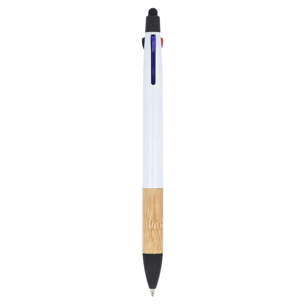 3-Farben-Stift mit Bambusgriff