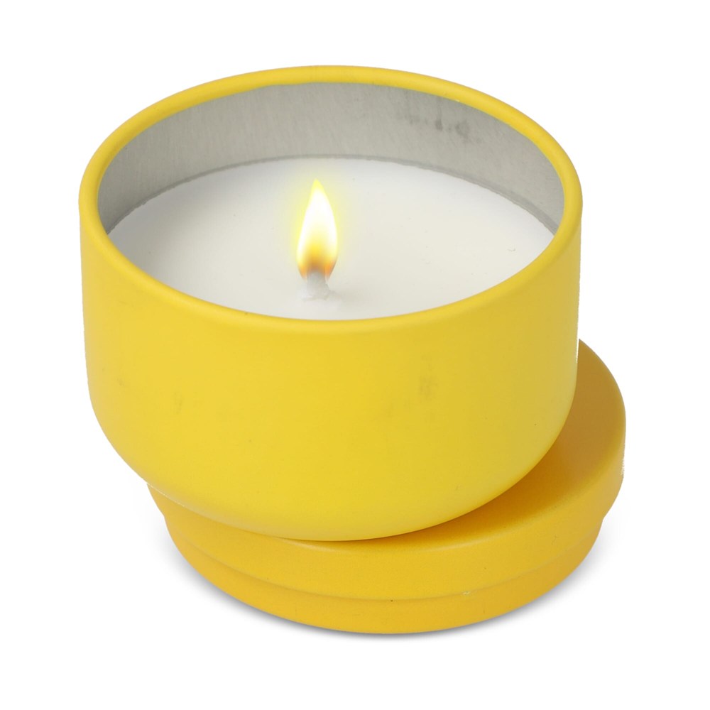 Asana unparfümierte Kerze auf Pflanzenbasis in recycelter Dose