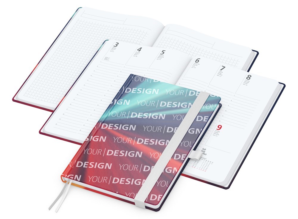 Wochenplaner Match-Hybrid White Bestseller, A5, Cover-Star gloss-individuell, weiß Wochenplaner Match-Hybrid White Bestseller, A5, Cover-Star gloss-individuell, weiß