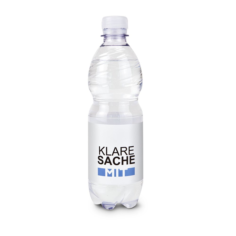 500 ml PromoWater - Mineralwasser mit Kohlensäure, Hergestellt in Deutschland - Eco Papier-Etikett 500 ml PromoWater - Mineralwasser mit Kohlensäure, Hergestellt in Deutschland - Eco Papier-Etikett