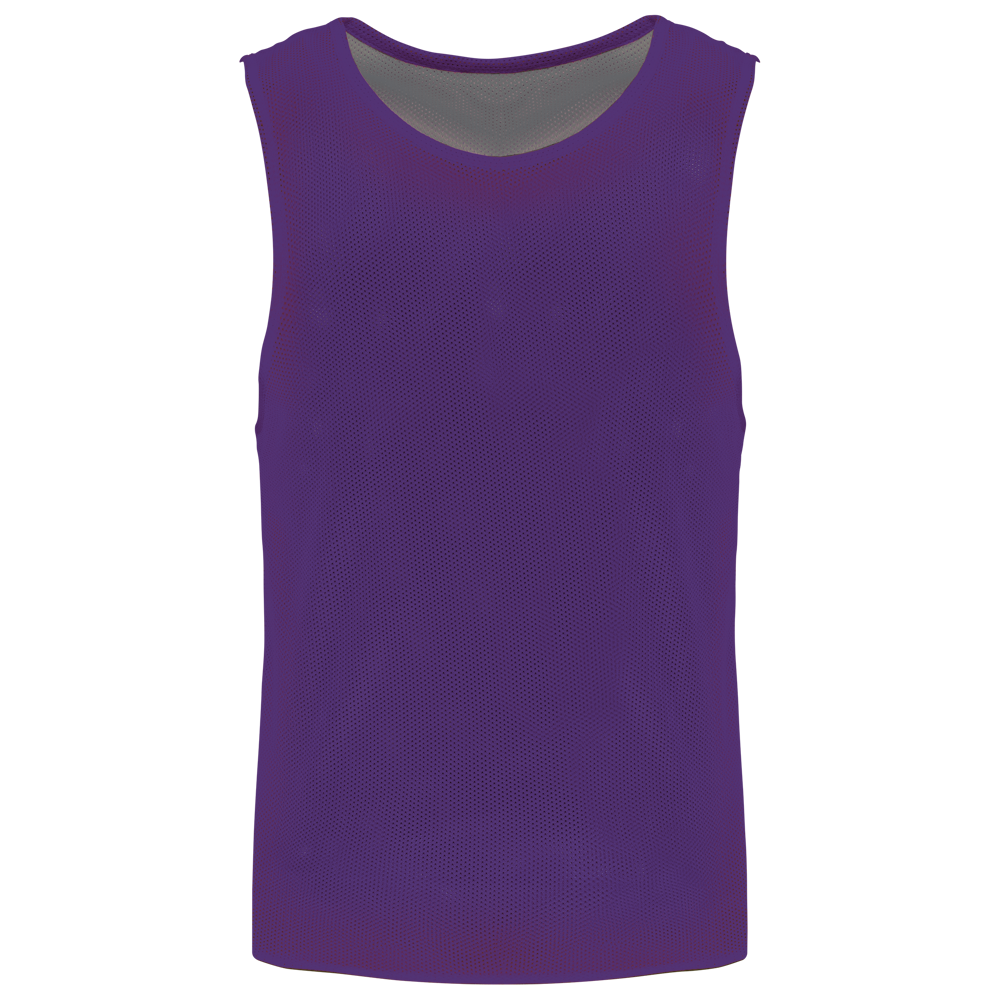 PA048 - Beidseitig tragbares Multisport-Leibchen für Kinder - Sporty Purple / sporty grey