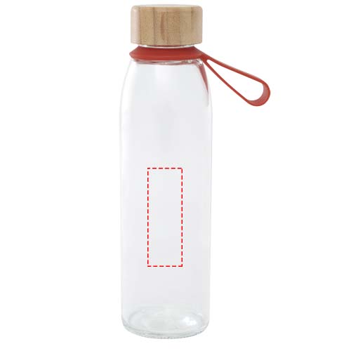 Porto 500 ml Glas-Flasche mit Silikongriff und Bambusdeckel Porto 500 ml Glas-Flasche mit Silikongriff und Bambusdeckel