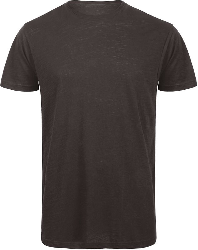 B&C Men's Slub Organic Cotton Inspire T-shirt - Chic Schwarz