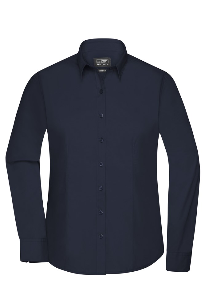 Ladies' Shirt Longsleeve Poplin - Navy (ca. Pantone 296C)
