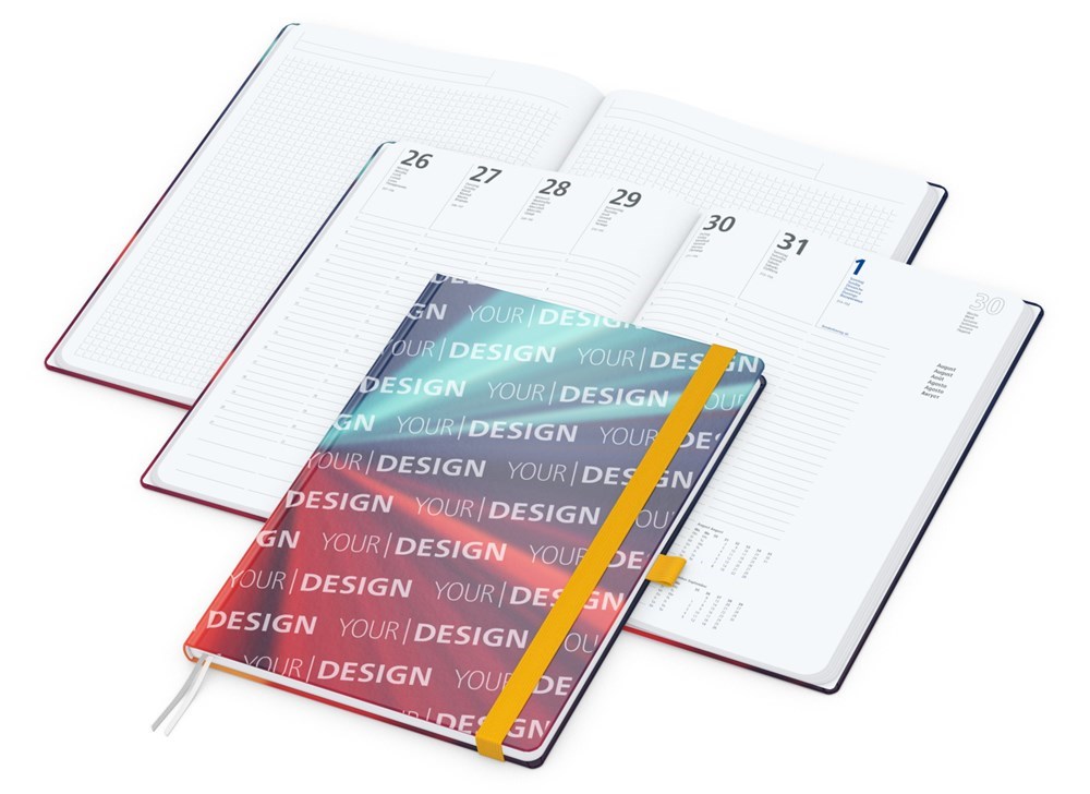Wochenplaner Match-Hybrid White Bestseller, A4, Cover-Star matt, gelb Wochenplaner Match-Hybrid White Bestseller, A4, Cover-Star matt, gelb