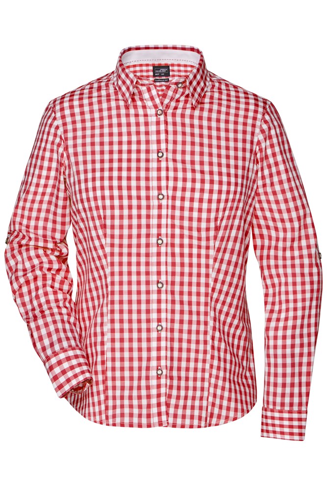 Ladies' Traditional Shirt - Red/white (ca. Pantone 186C
white)