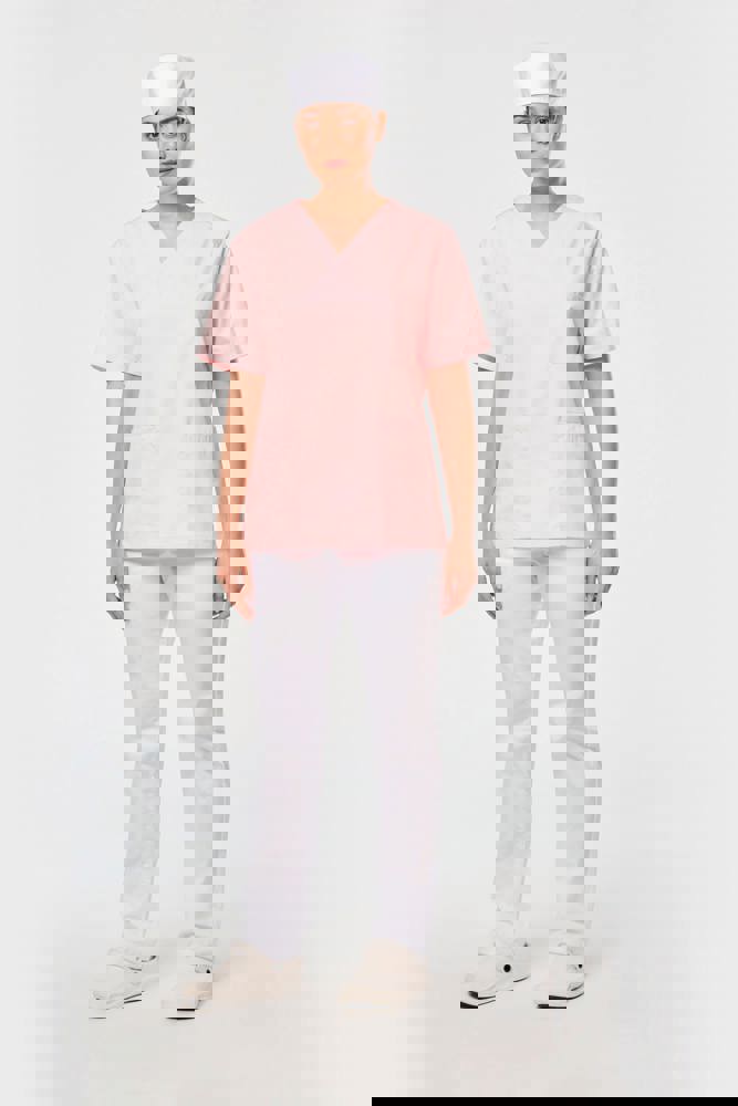 WK507C - Kurzärmlige Unisex-Tunika aus Baumwollpolyester