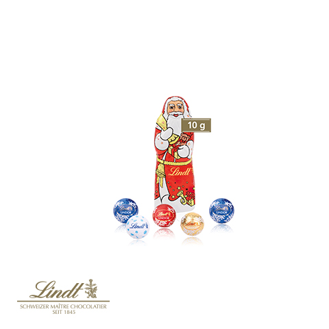 Präsent Tannenbaum mit Lindt Minis und Nikolaus Präsent Tannenbaum mit Lindt Minis und Nikolaus