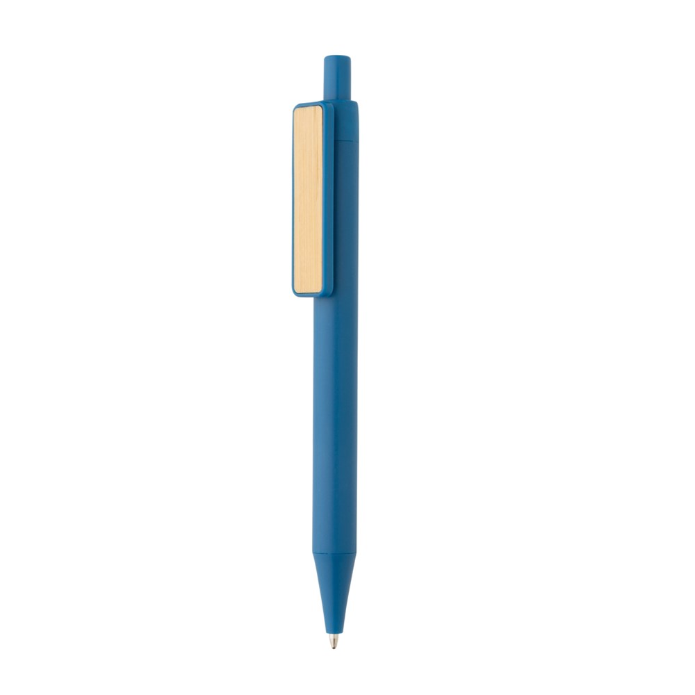 GRS rABS Stift mit Bambus-Clip - blau (± PMS 541)