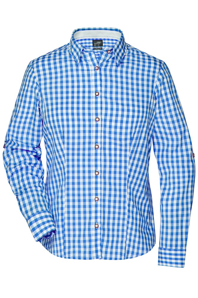 Ladies' Traditional Shirt - Royal/white (ca. Pantone 286C
white)