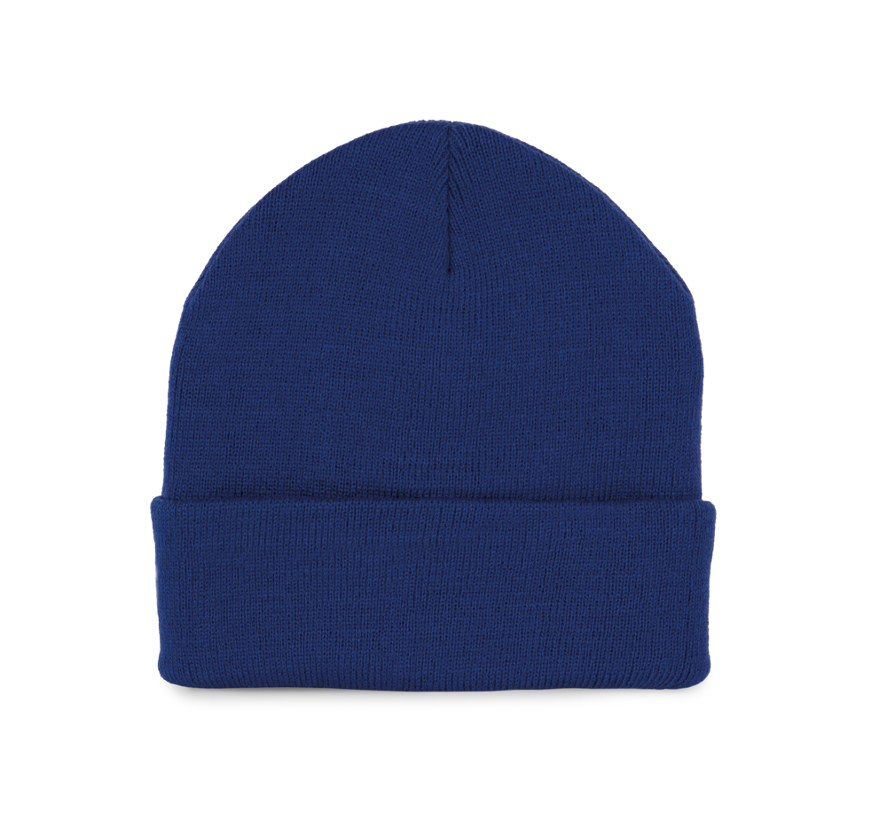 KP892 - Recycelte Mütze mit Strickumschlag - Royal Blue