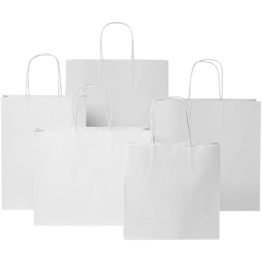 Kraftpapiertasche 120 g/m² mit gedrehten Griffen – mittel Kraftpapiertasche 120 g/m² mit gedrehten Griffen – mittel