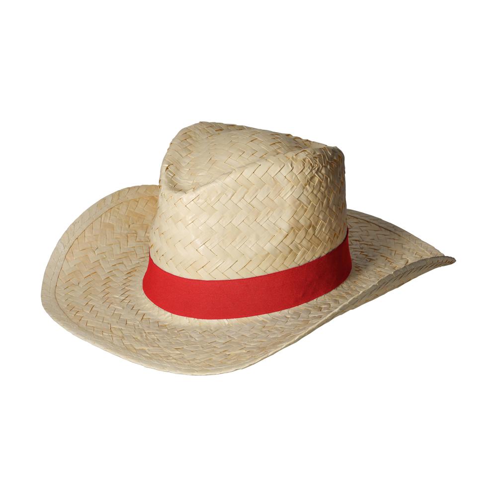 Strohhut "Texas" - natur/rot