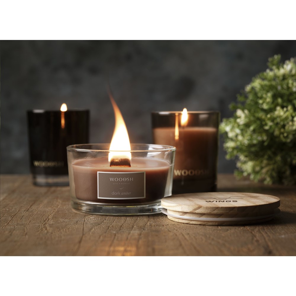 Wooosh Flame Scented Candle Dark Amber Wooosh Flame Scented Candle Dark Amber
