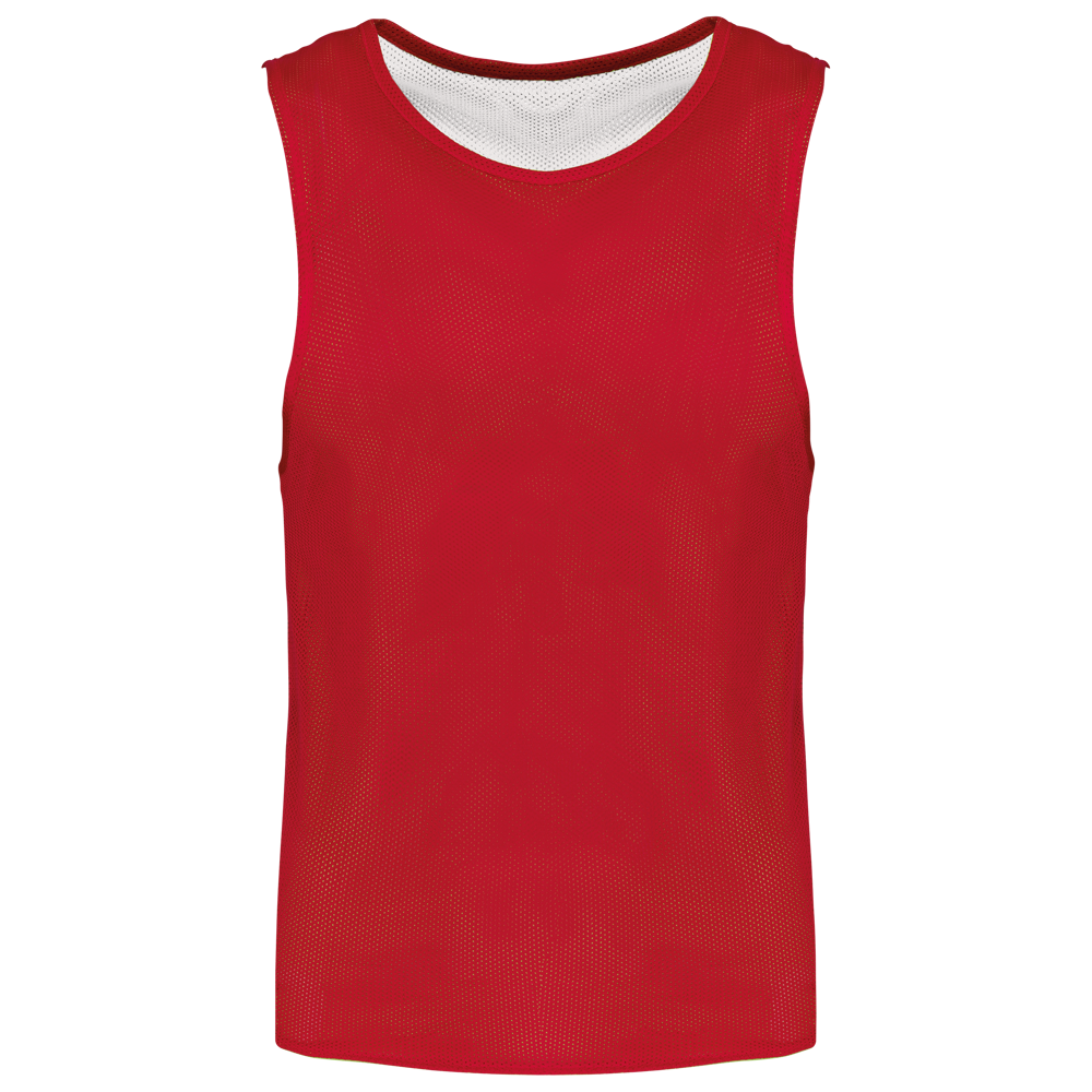 PA048 - Beidseitig tragbares Multisport-Leibchen für Kinder - Sporty Red / White