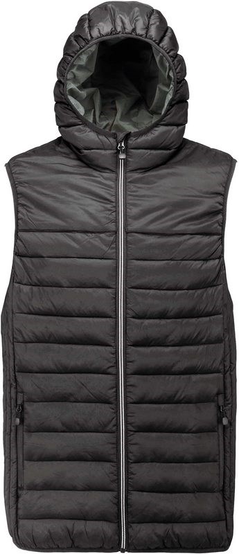 PROACT® Bodywarmer mit Kapuze für Kinder - Marl Dunkel Grau