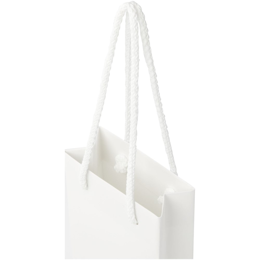 Handgefertigte 170 g/m² Integra-Papiertüte mit Kordelgriffen – klein Handgefertigte 170 g/m² Integra-Papiertüte mit Kordelgriffen – klein