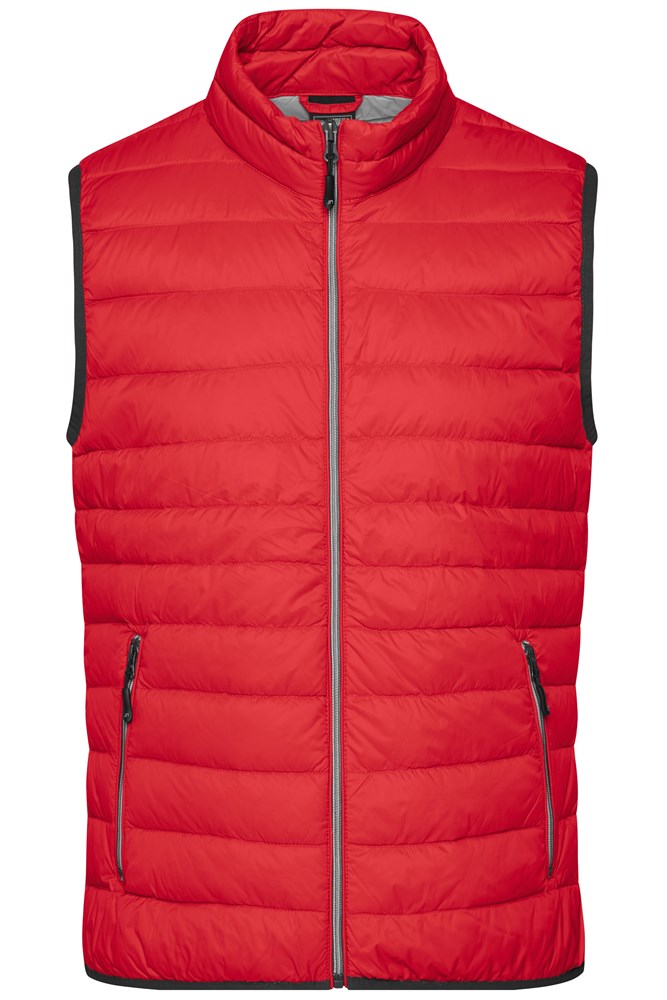 Men's Down Vest - Red/silver (ca. Pantone 200C
421C)