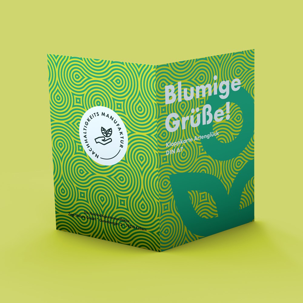 Klappkarte Artenglück 1 m² DIN A7 Klappkarte Artenglück 1 m² DIN A7
