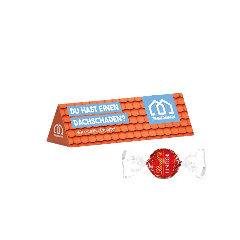 Werbeprisma, Lindt LINDOR Milchkugeln Werbeprisma, Lindt LINDOR Milchkugeln