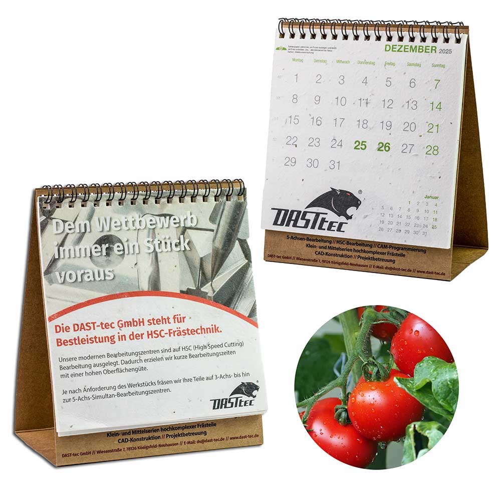 Samenpapier-Tischkalender - Tomate Samenpapier-Tischkalender - Tomate