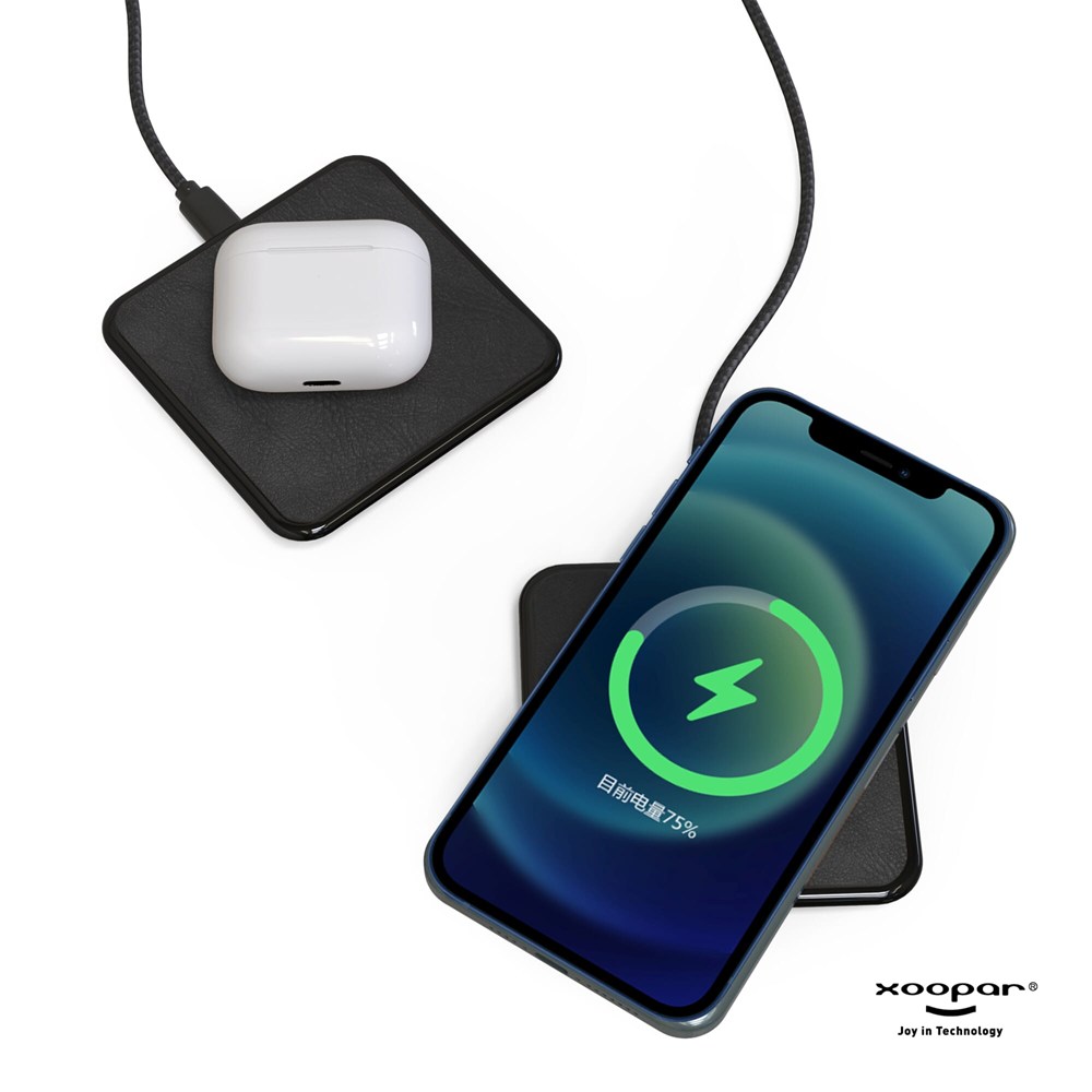 2259 | Xoopar Iné Wireless Fast Charger - Recycled Leather 15W 2259 | Xoopar Iné Wireless Fast Charger - Recycled Leather 15W