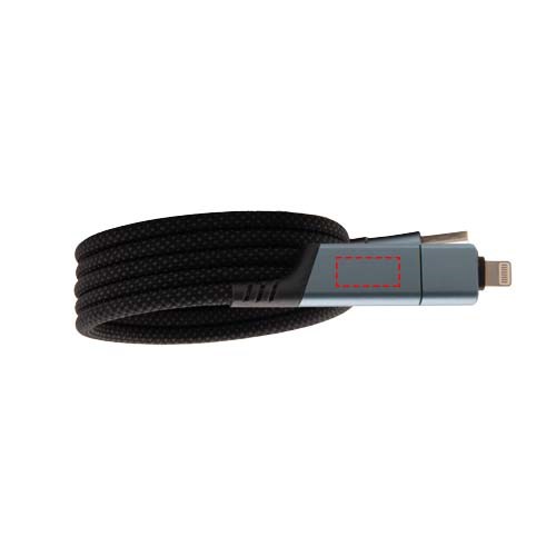 SCX.design C52 100W magnetisches, ultraschnelles 4-in-1 Ladekabel aus rPET SCX.design C52 100W magnetisches, ultraschnelles 4-in-1 Ladekabel aus rPET