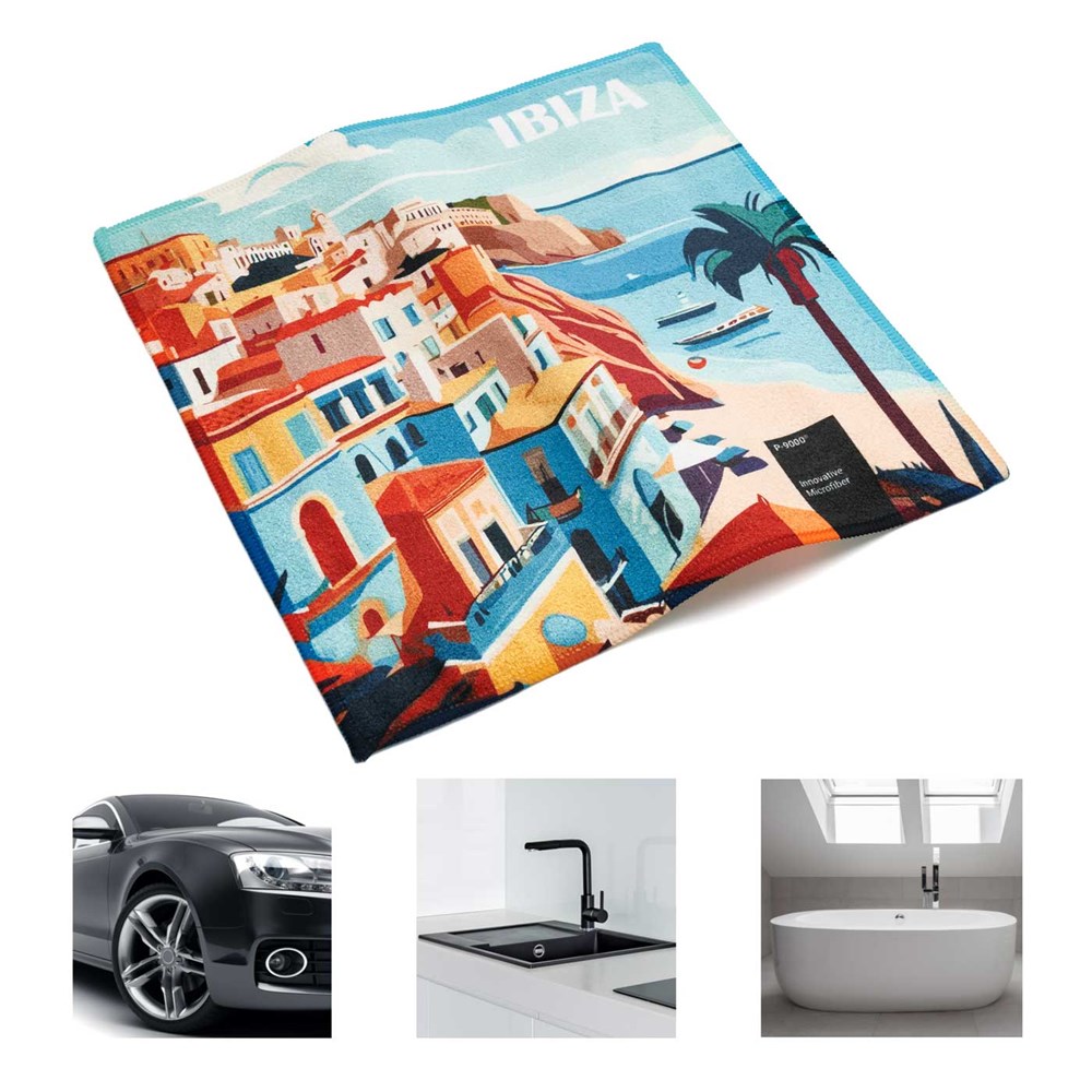 Universal-Microfasertuch 30x30 cm mit individueller Einlegekarte, All-Inclusive-Paket Universal-Microfasertuch 30x30 cm mit individueller Einlegekarte, All-Inclusive-Paket