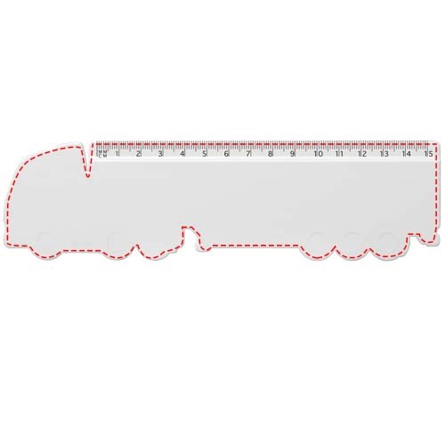 Tait 15 cm LKW-förmiges Lineal aus Recycling-Kunststoff Tait 15 cm LKW-förmiges Lineal aus Recycling-Kunststoff