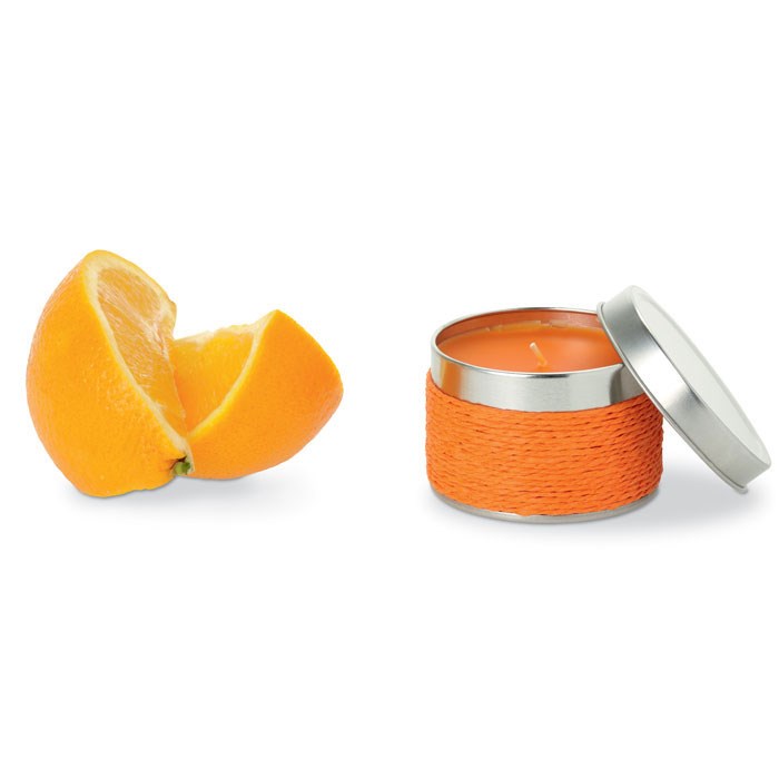 DELICIOUS - Kerze mit Apfelduft - orange