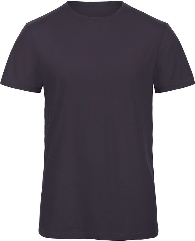 B&C Men's Slub Organic Cotton Inspire T-shirt - Chic Marine