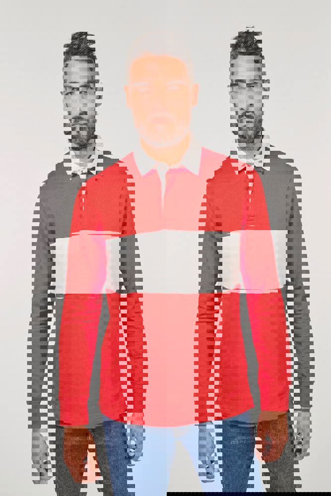 PA429 - Rugby-Polohemd mit langen Ärmeln