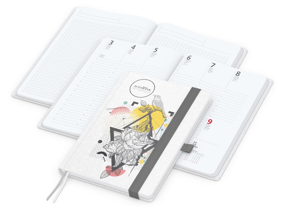 Wochenplaner Match-Hybrid White Bestseller - Silbergrau