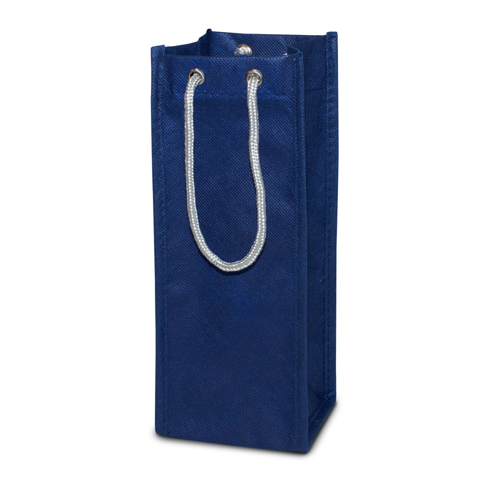 1-er Flaschentasche mit Tragekordeln – FLORENZ - Marineblau